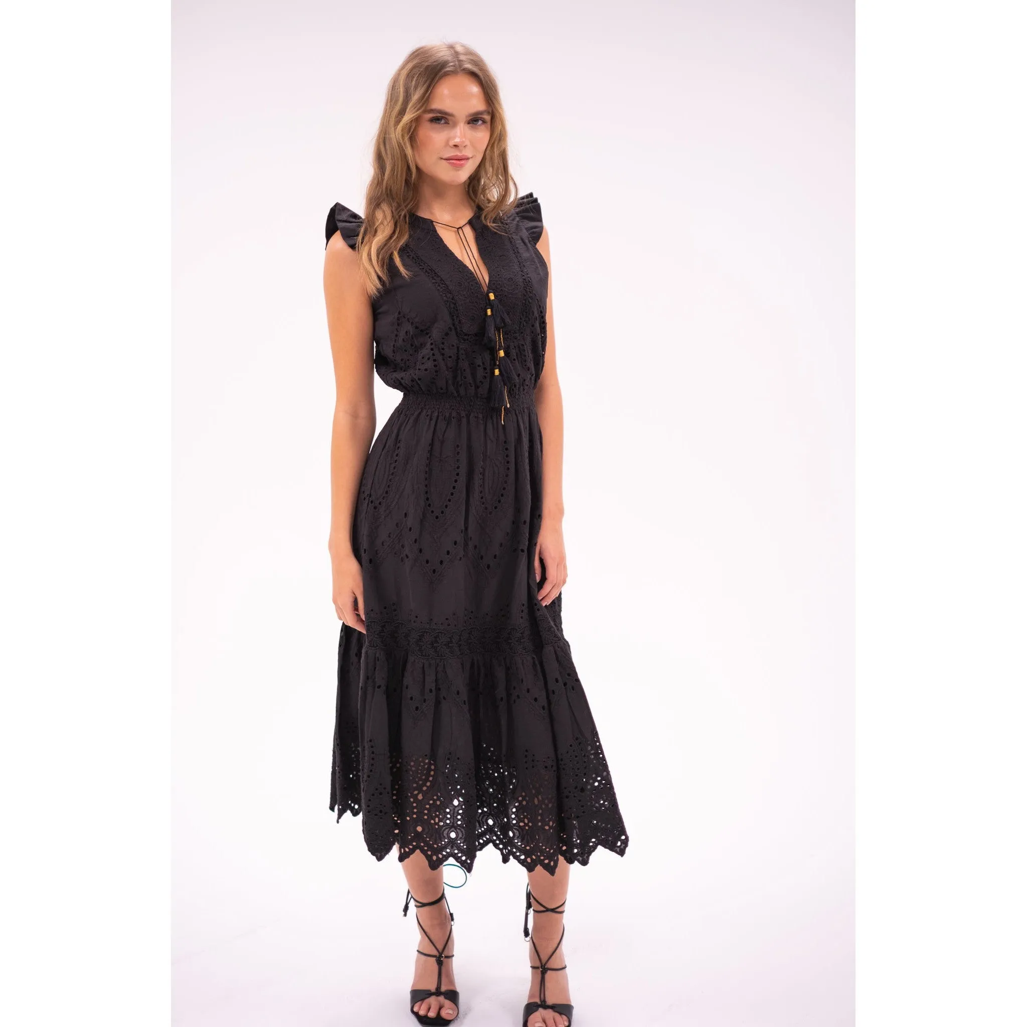 Lola Midi Dress Eyelet