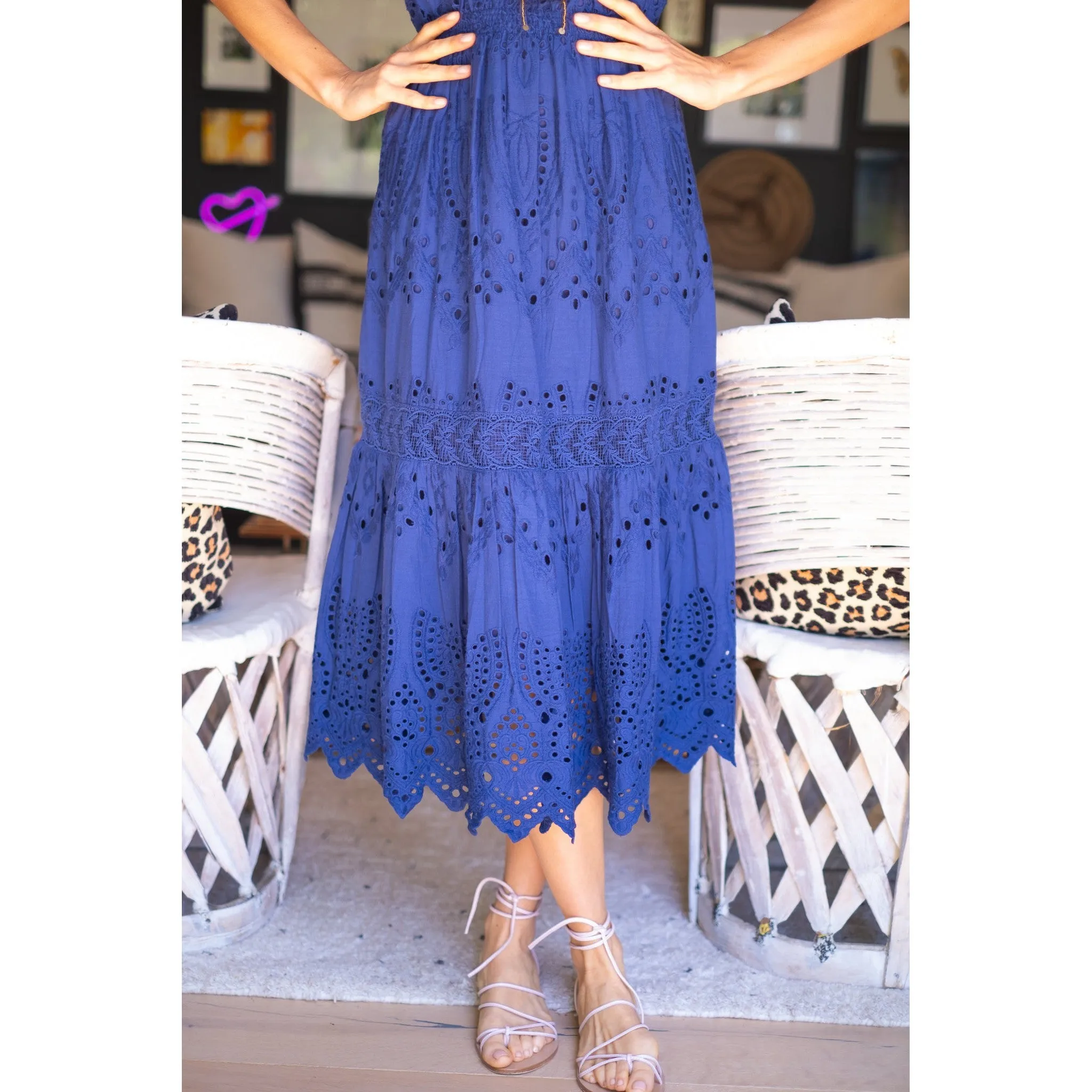 Lola Midi Dress Eyelet