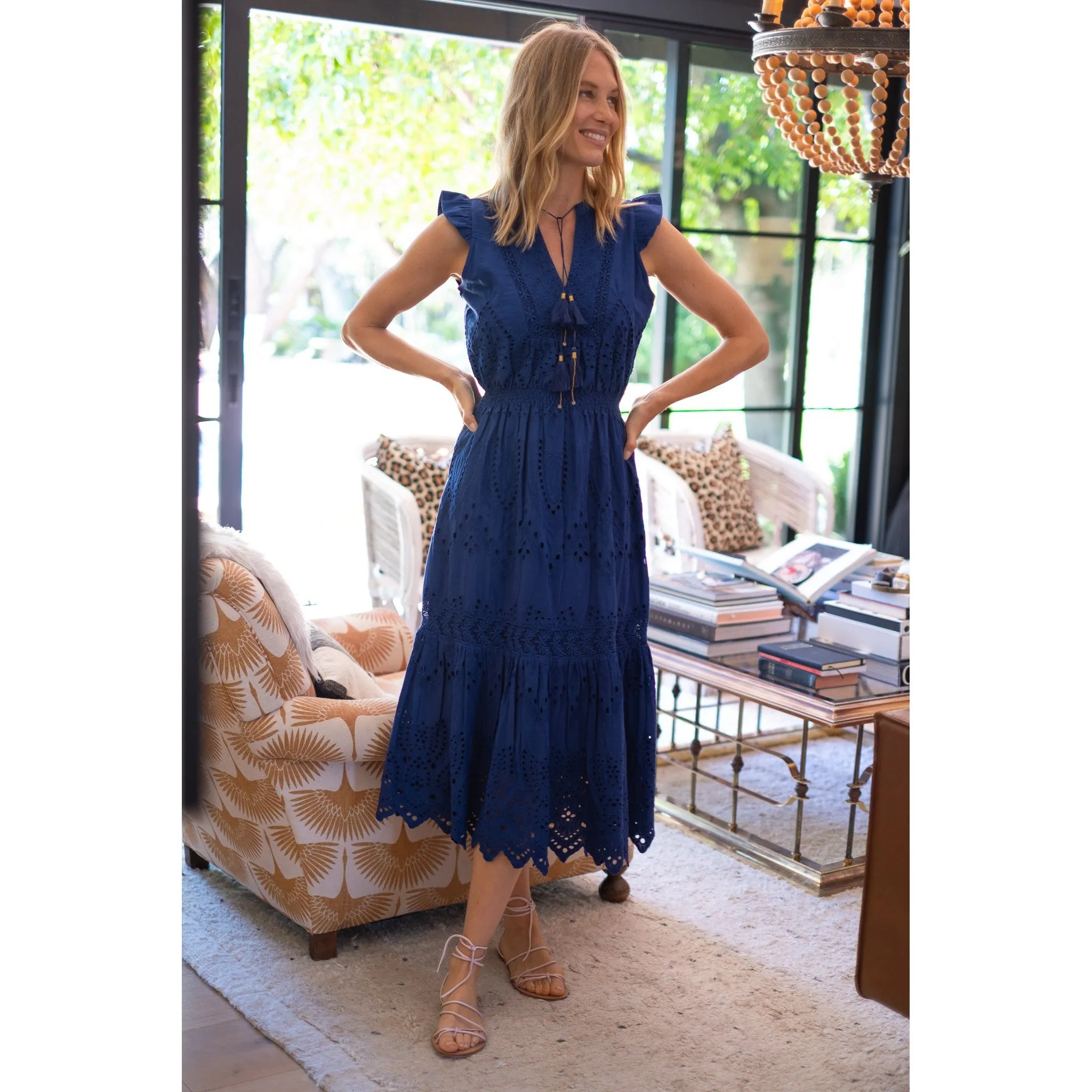 Lola Midi Dress Eyelet