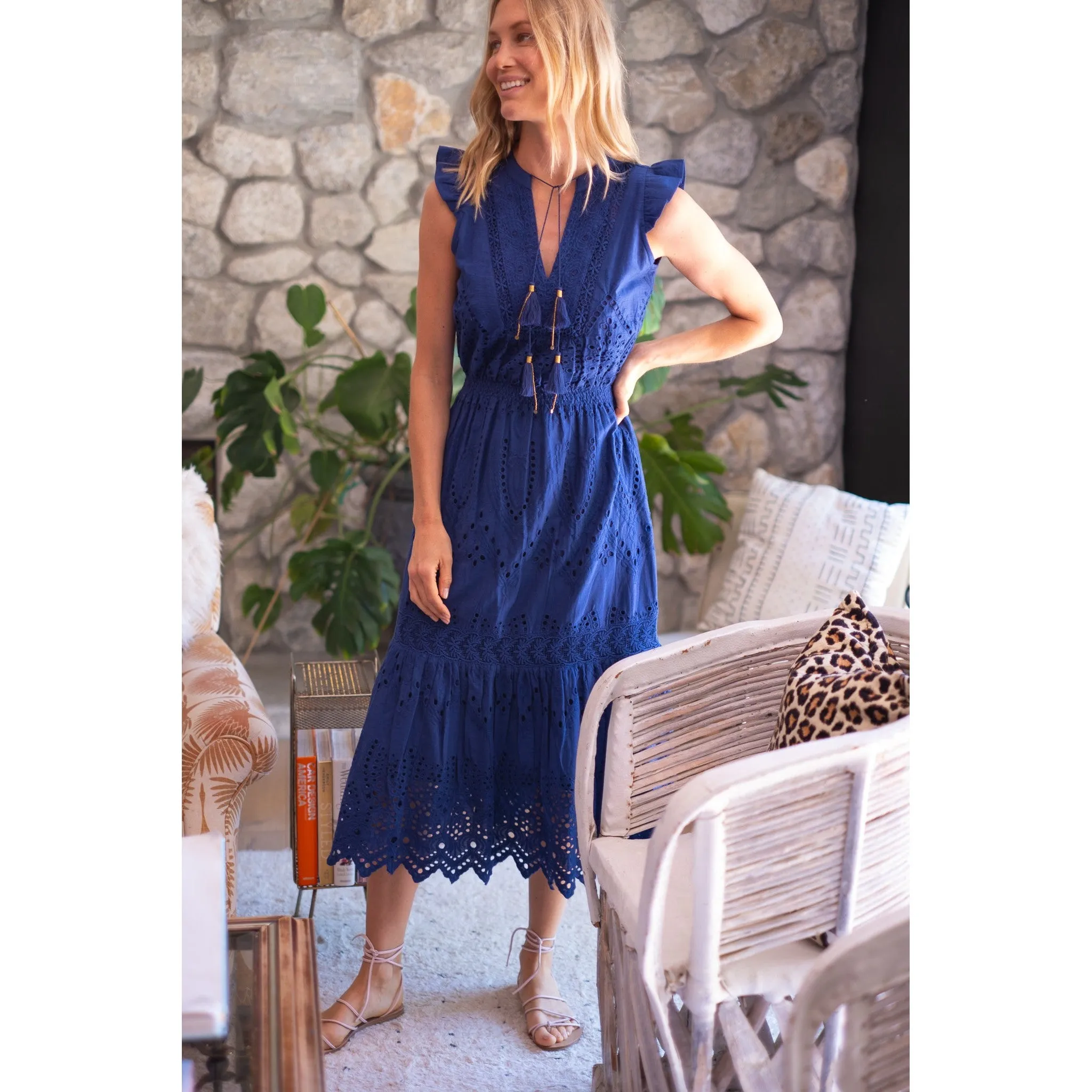 Lola Midi Dress Eyelet