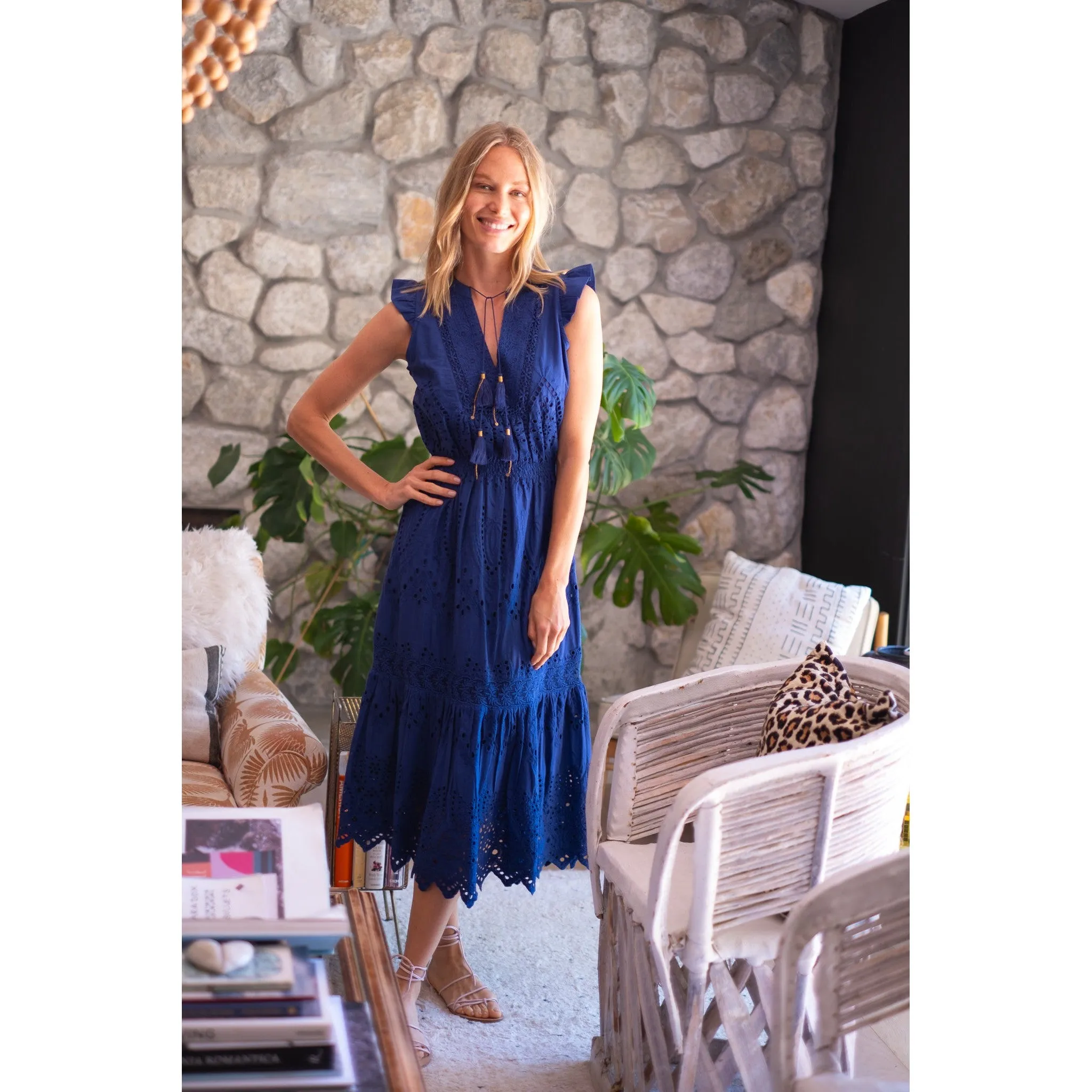 Lola Midi Dress Eyelet