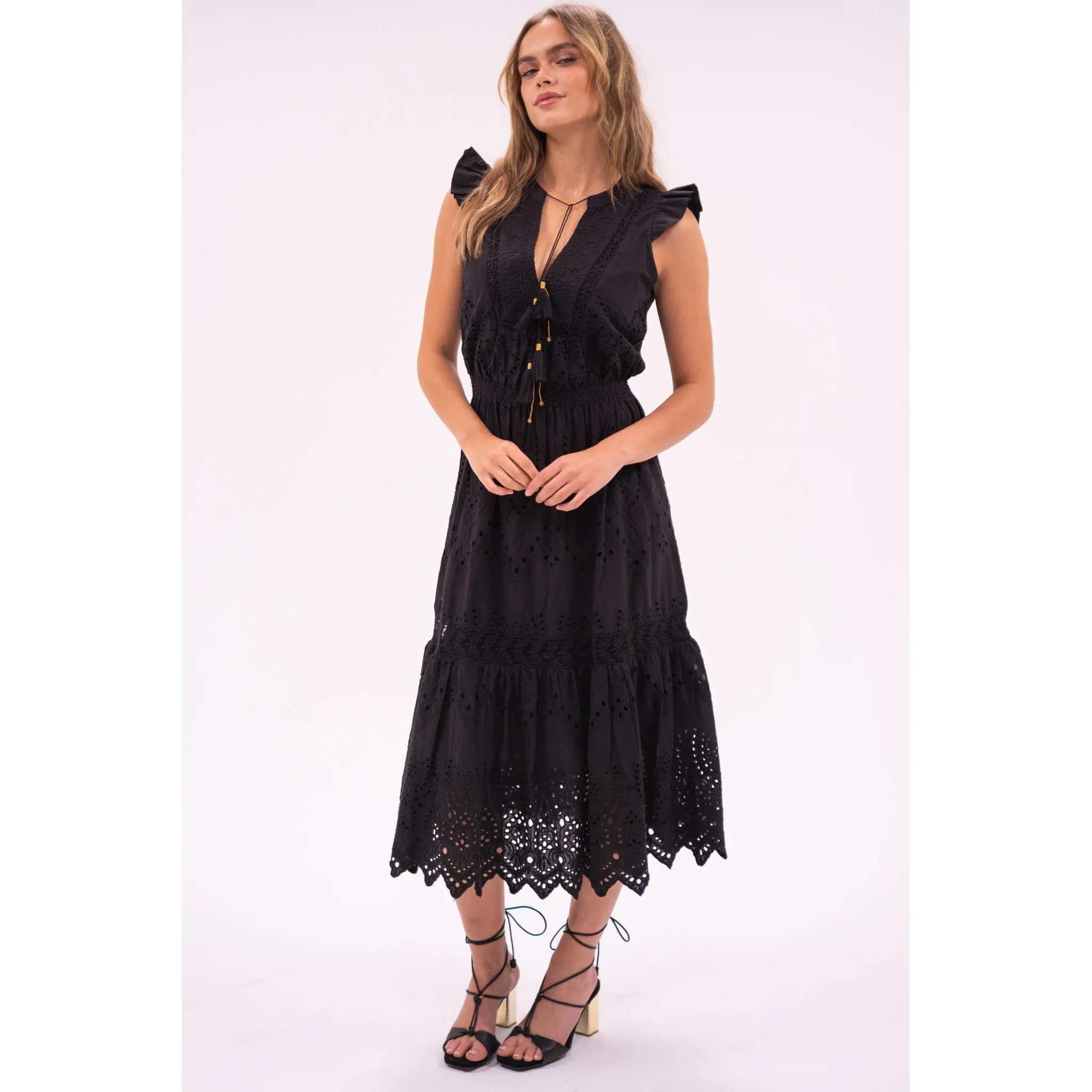 Lola Midi Dress Eyelet