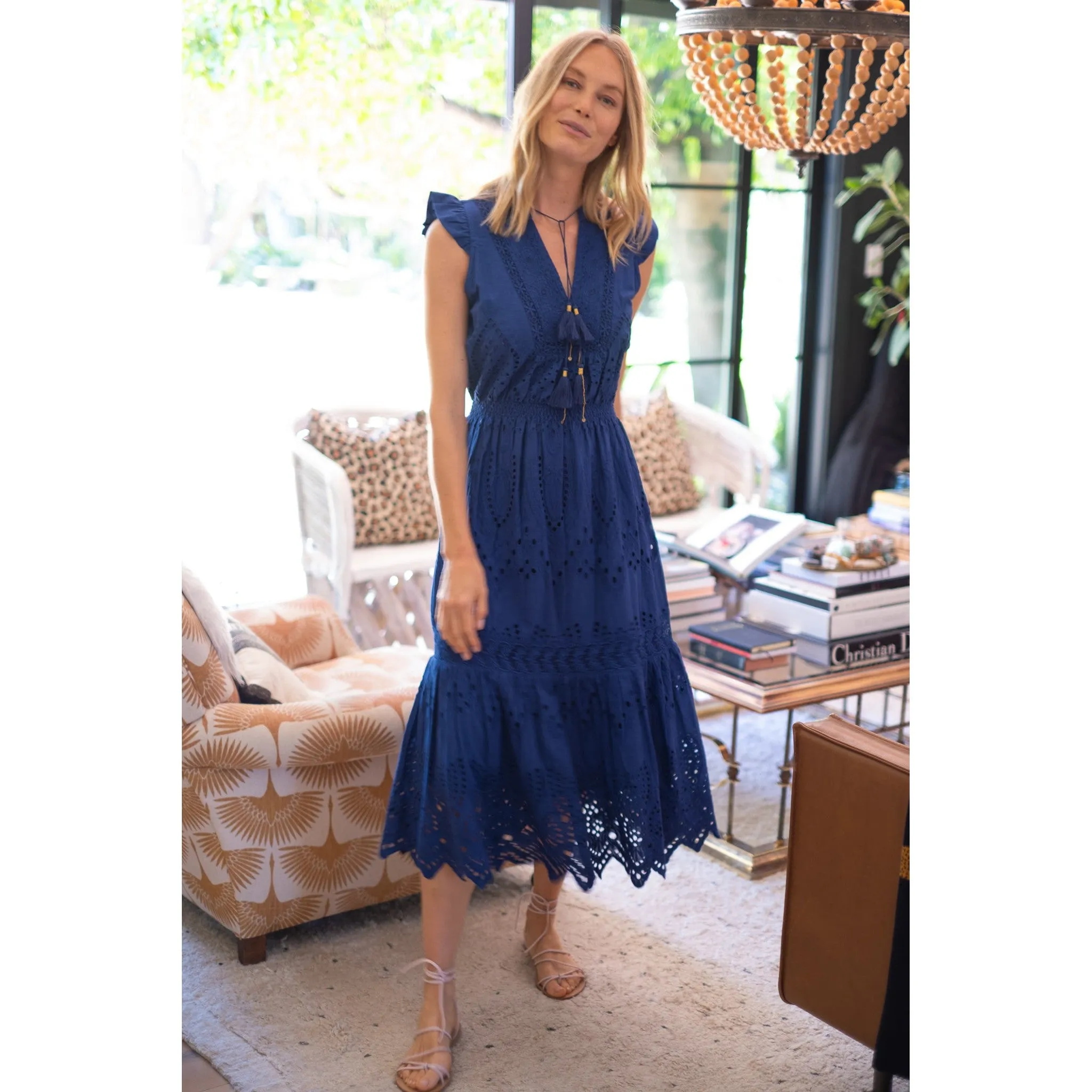Lola Midi Dress Eyelet