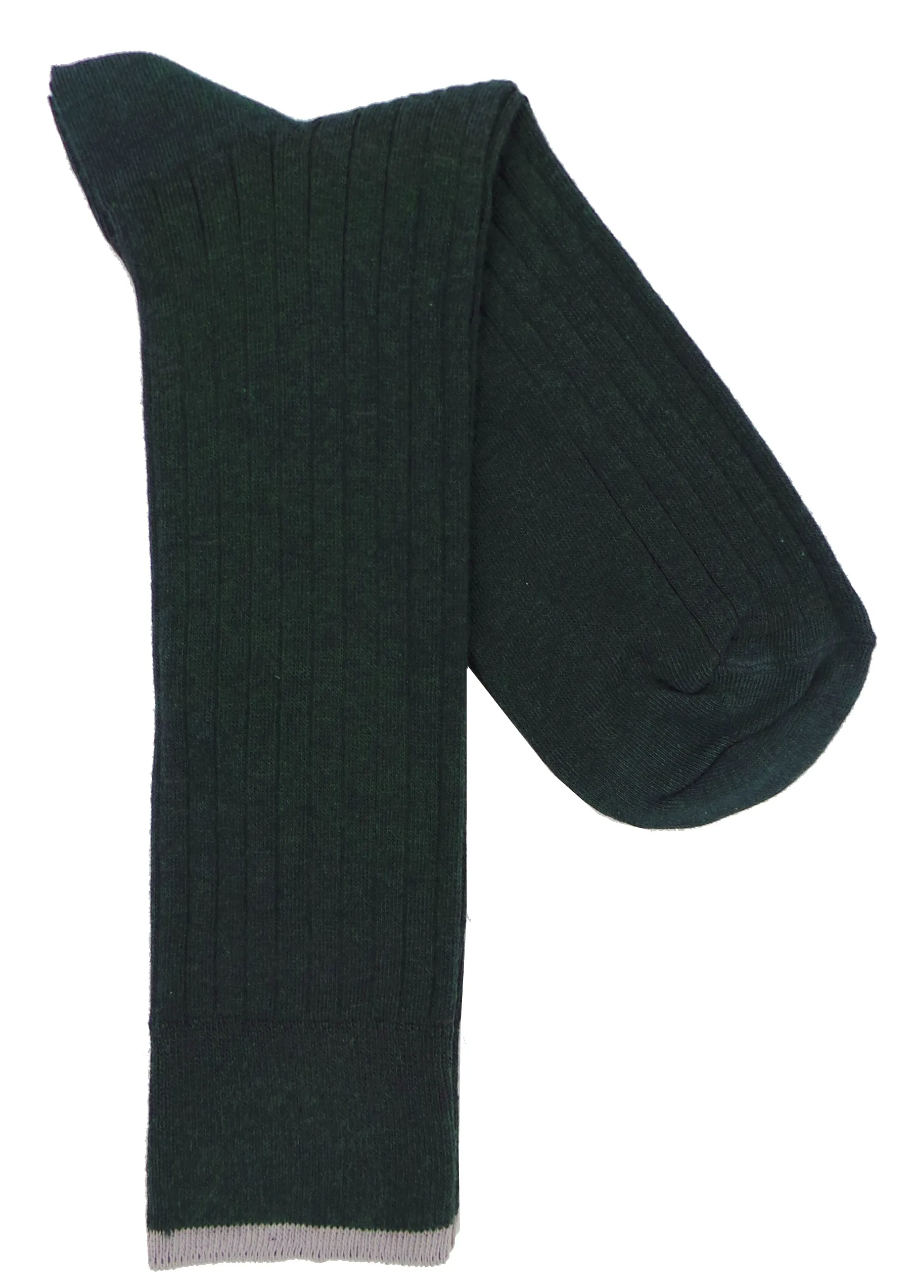 Lorenzo Uomo Cotton Blend Ribbed Dress Socks