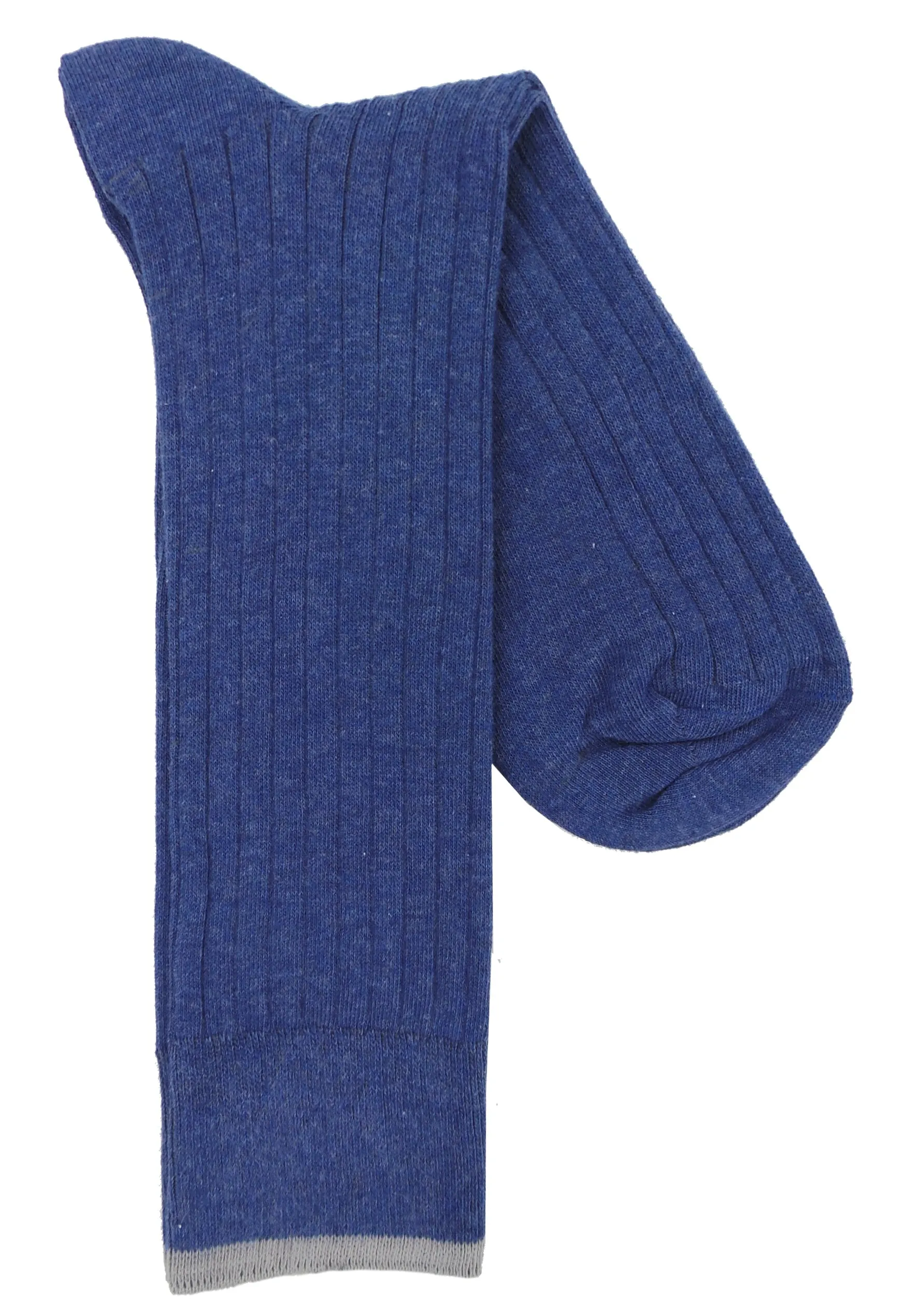 Lorenzo Uomo Cotton Blend Ribbed Dress Socks