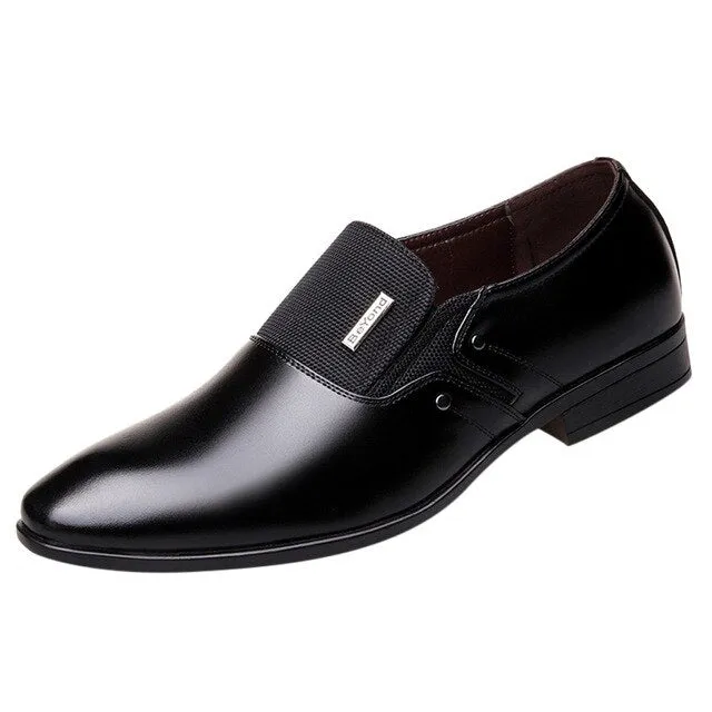 Luxury Business Leather Shoes Men Oxford Breathable Rubber Formal Dress Shoes Male Office Wedding Flats Footwear Mocassin Homme