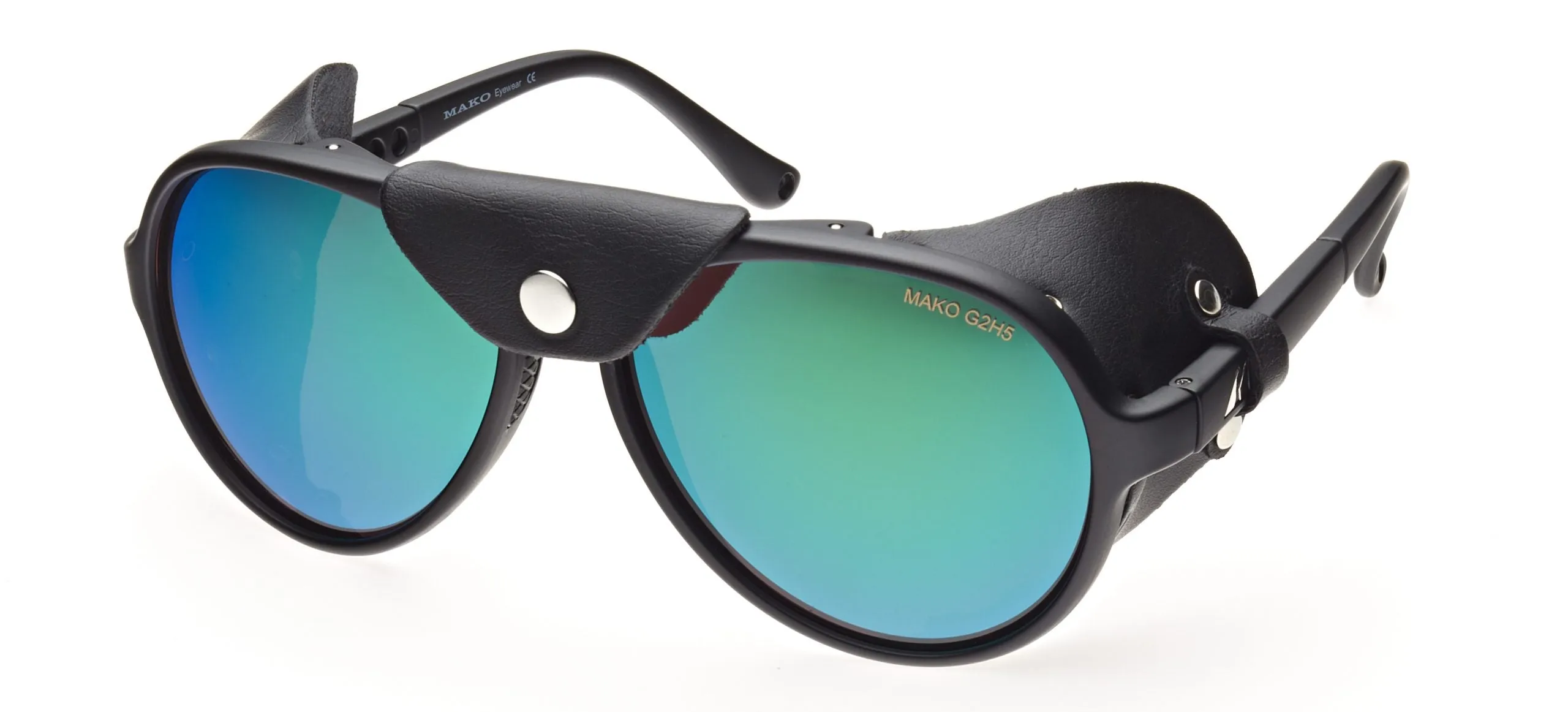Mako Explorer II Matte Black Frame Glass Lens Polarised Sunglasses