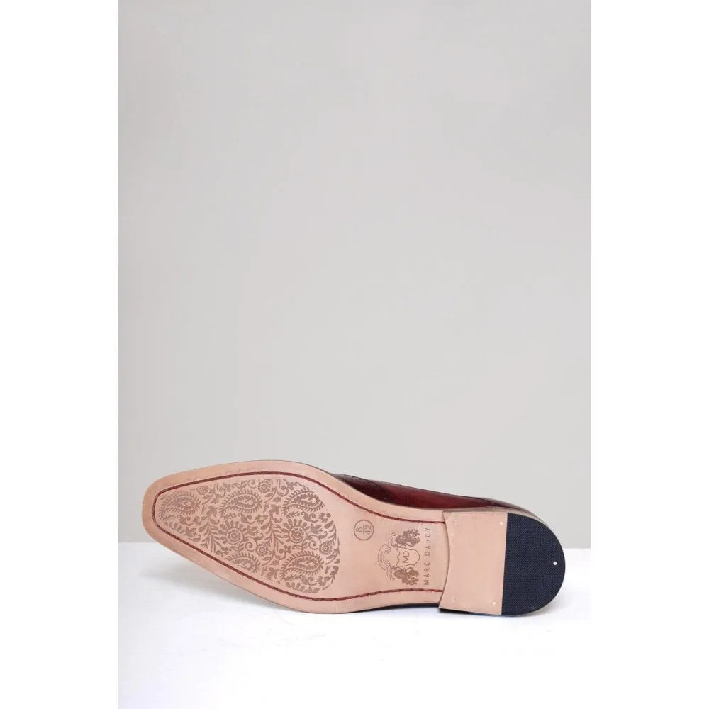 Marc Darcy Carson Wingtip Brogue Shoe Bordeaux Burgundy