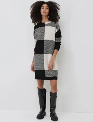 Marella - Odile Knitted Dress - Black & White