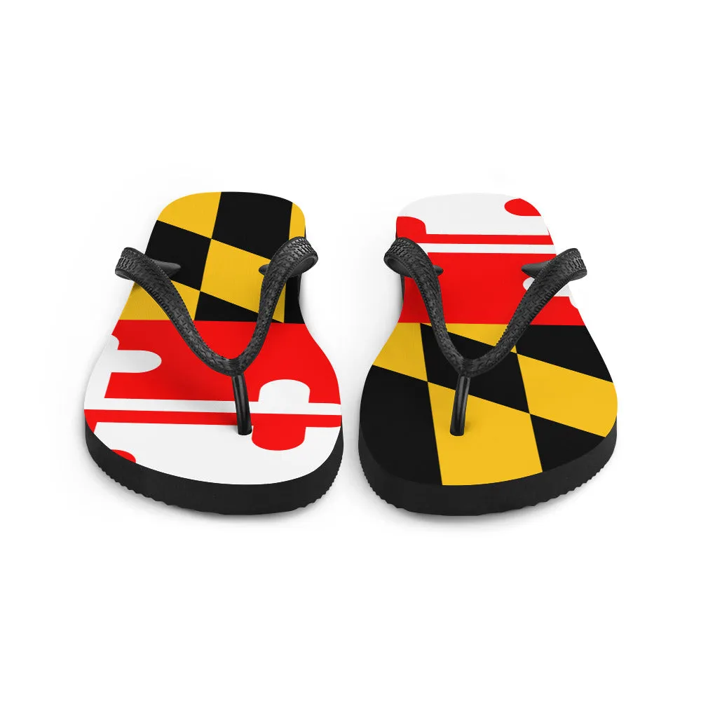 Maryland Flag Flip-Flops