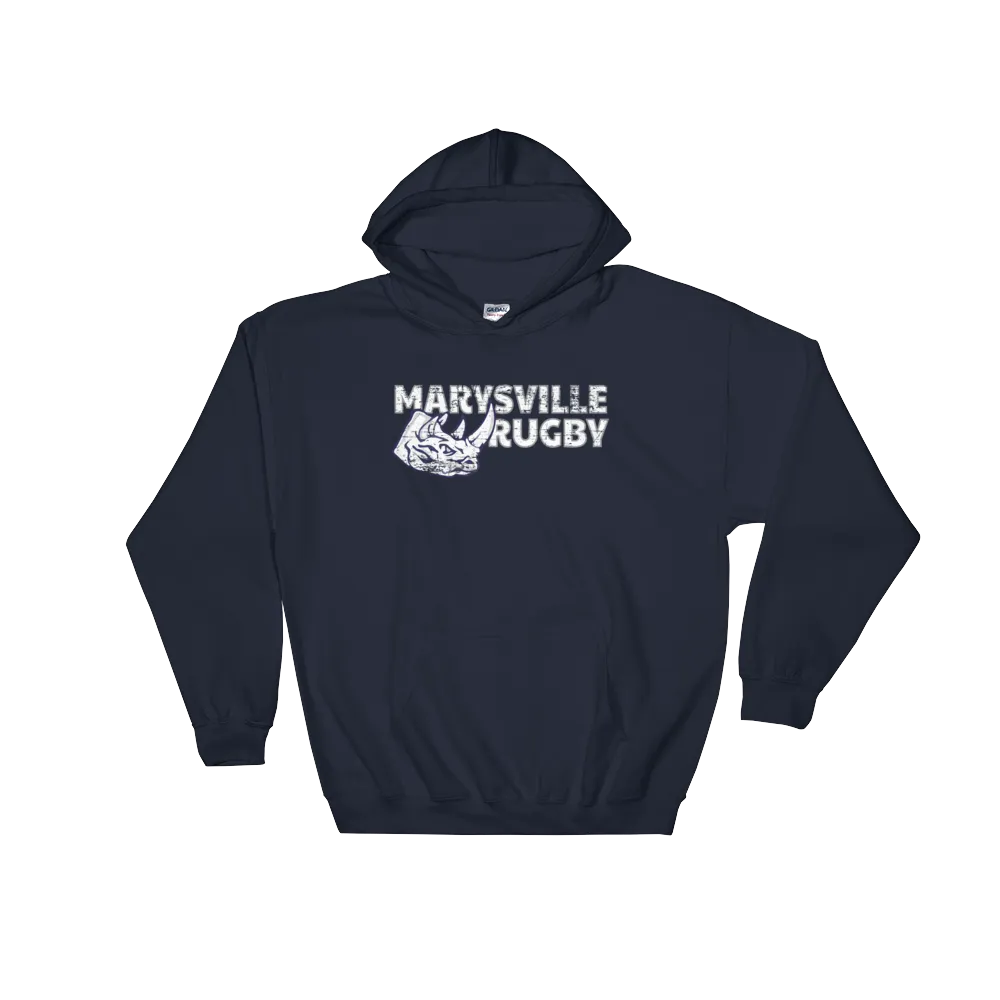 Marysville Rugby Grunge Hooded Sweatshirt
