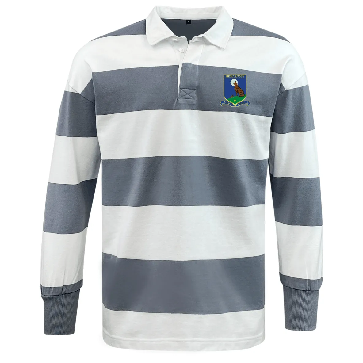 Media Rugby Classic Long Sleeve Hooped Rugby Jersey