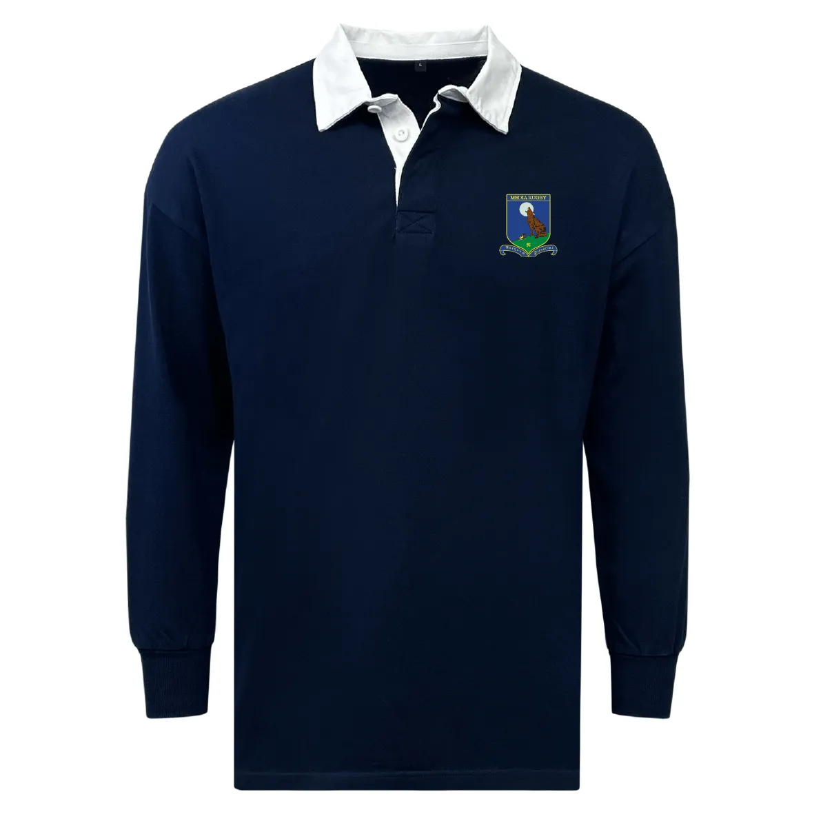 Media Rugby Classic Long Sleeve Solid Rugby Jersey