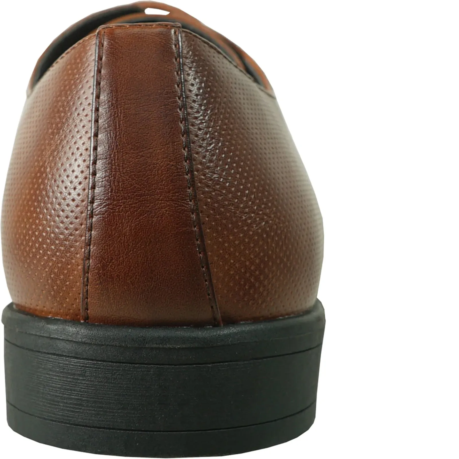Mens Antique Cap Toe Lace Up Oxford Dress Shoe in Cognac