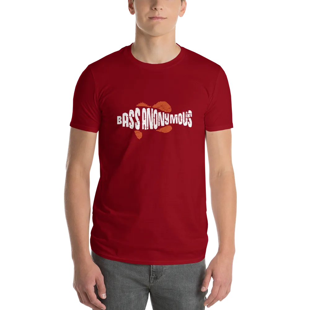 Men's BA Grunge White/Red SwimLogo Short-Sleeve T-Shirt