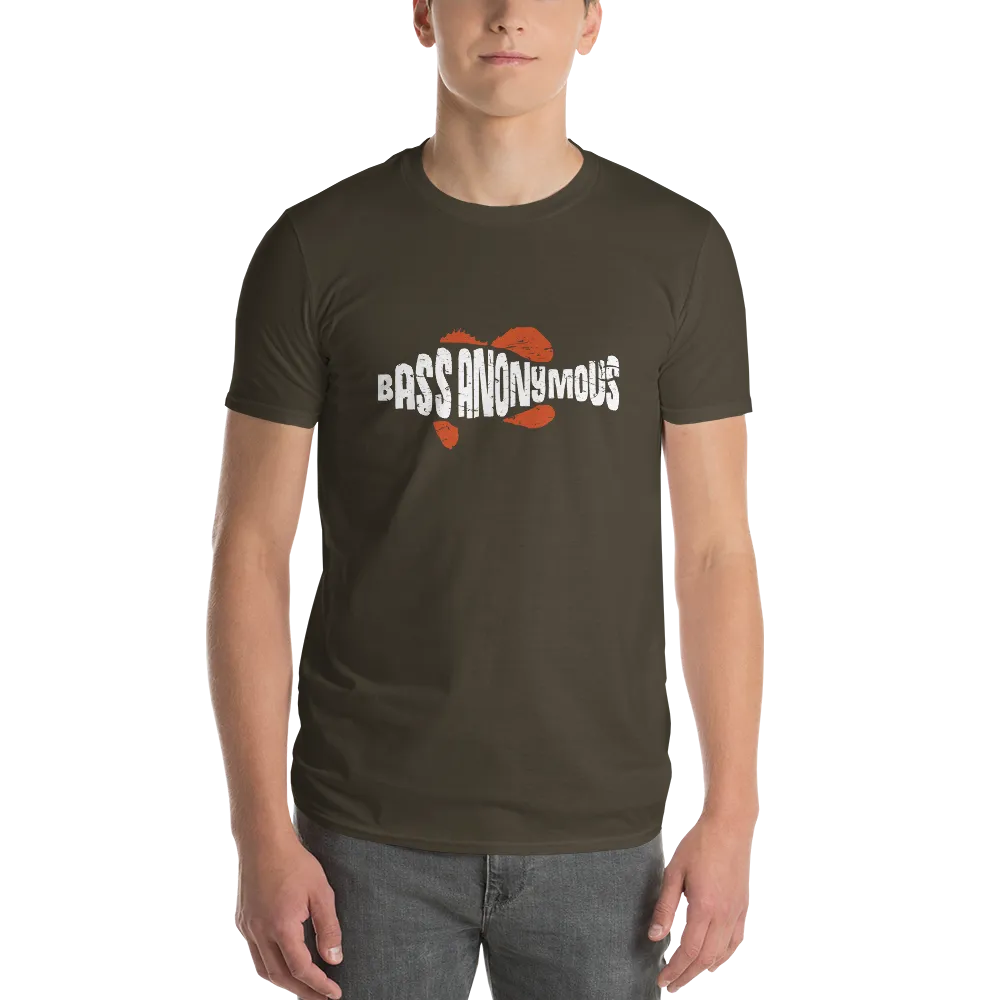 Men's BA Grunge White/Red SwimLogo Short-Sleeve T-Shirt