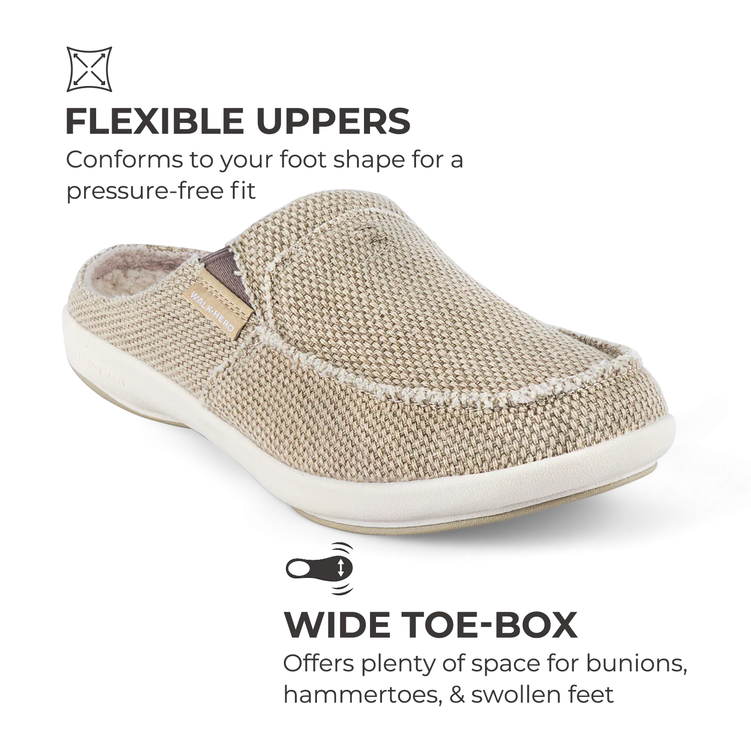 Men's Canvas Arch Support Slippers