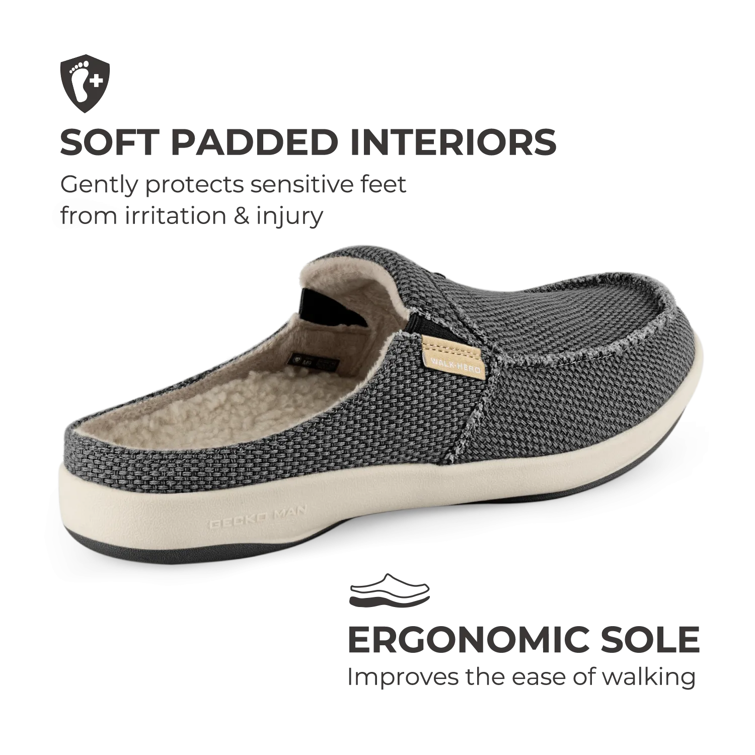Men's Canvas Arch Support Slippers