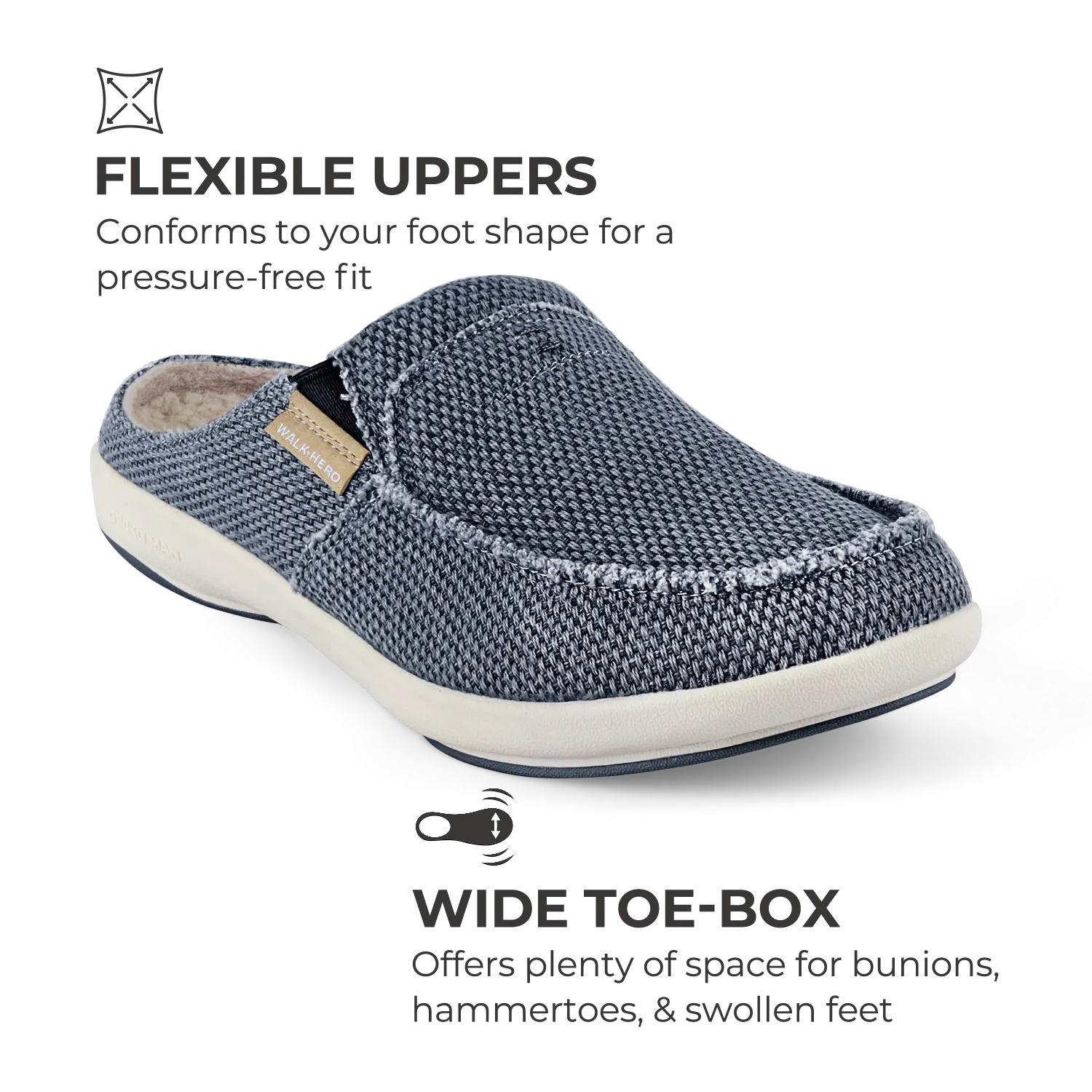 Men's Canvas Arch Support Slippers