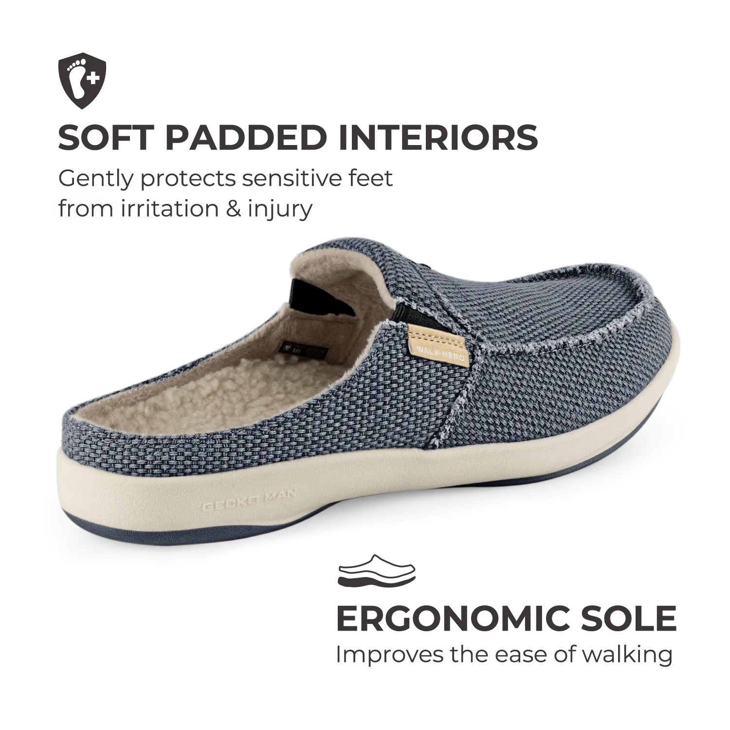 Men's Canvas Arch Support Slippers