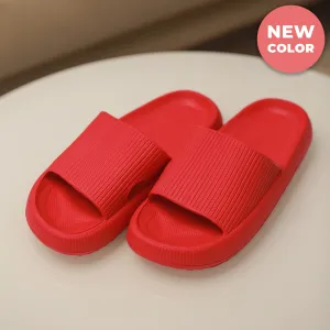 Mens Cushion Slides - Cloud Slides Red mens