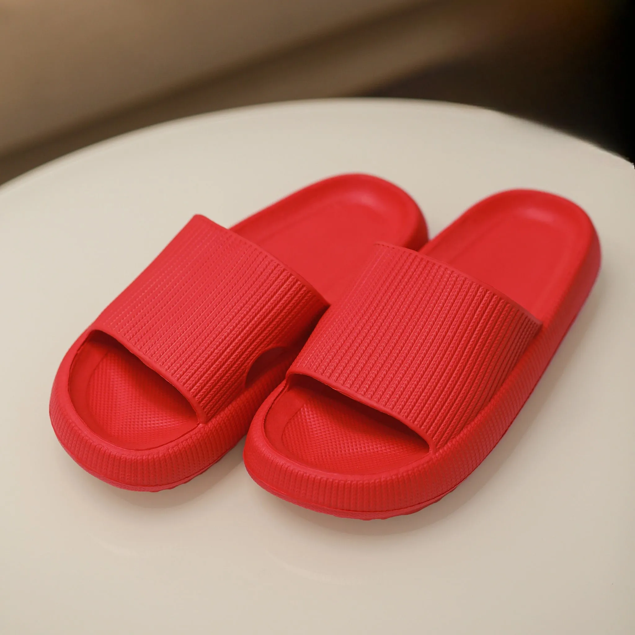 Mens Cushion Slides - Cloud Slides Red