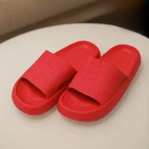 Mens Cushion Slides - Cloud Slides Red
