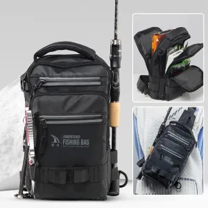 Men's Large Fishing Chest Bag Fish Tackle Lure Organizer Storage Bagpack Multifuntional Waterproof Outdoor Sports Shoulder Bags