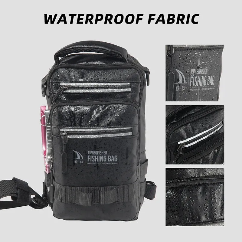 Men's Large Fishing Chest Bag Fish Tackle Lure Organizer Storage Bagpack Multifuntional Waterproof Outdoor Sports Shoulder Bags