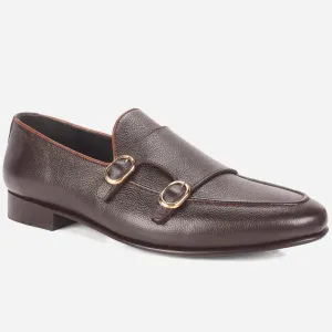 Mens "CARLOS" Leather Monk Straps Formal Shoes