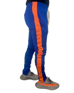 Men's Two-Tone Athletic Track Pants – Slim Fit Joggers with Side Stripes