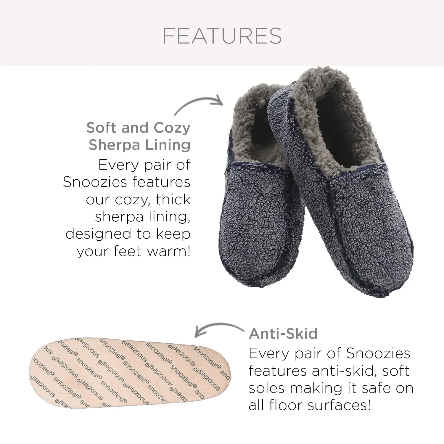 Men's Two-Tone Fleece Lined Slippers