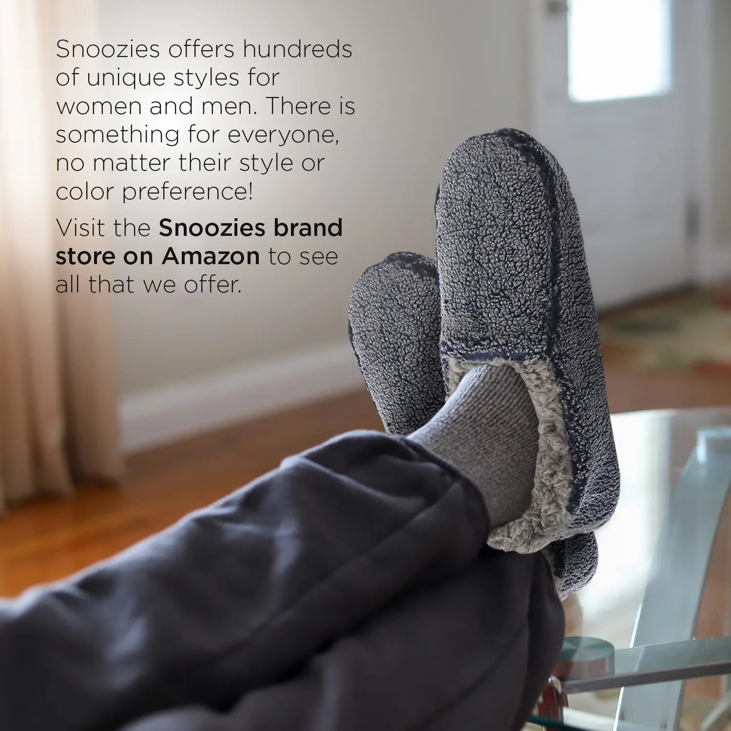 Men's Two-Tone Fleece Lined Slippers