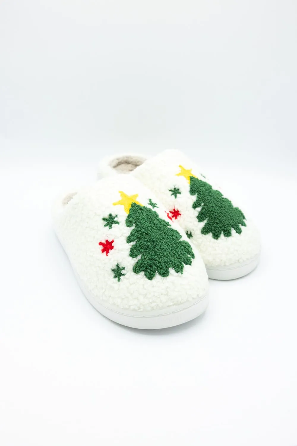 MIA Christmas Tree Slippers for Women in Cream | GS1412401-XMASTREE