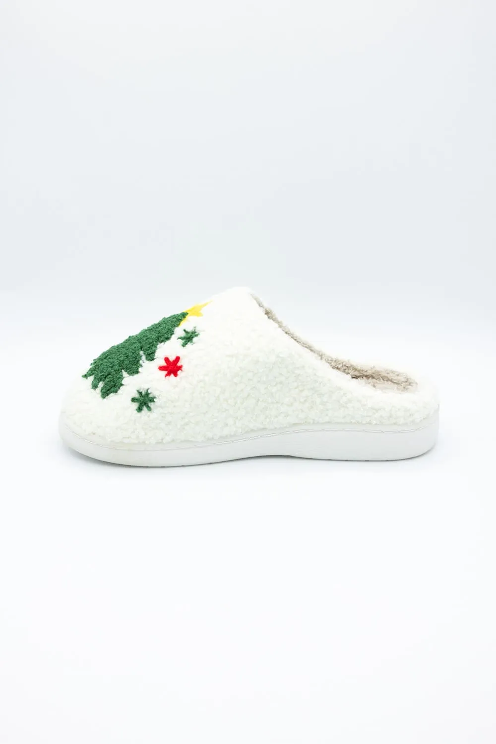 MIA Christmas Tree Slippers for Women in Cream | GS1412401-XMASTREE