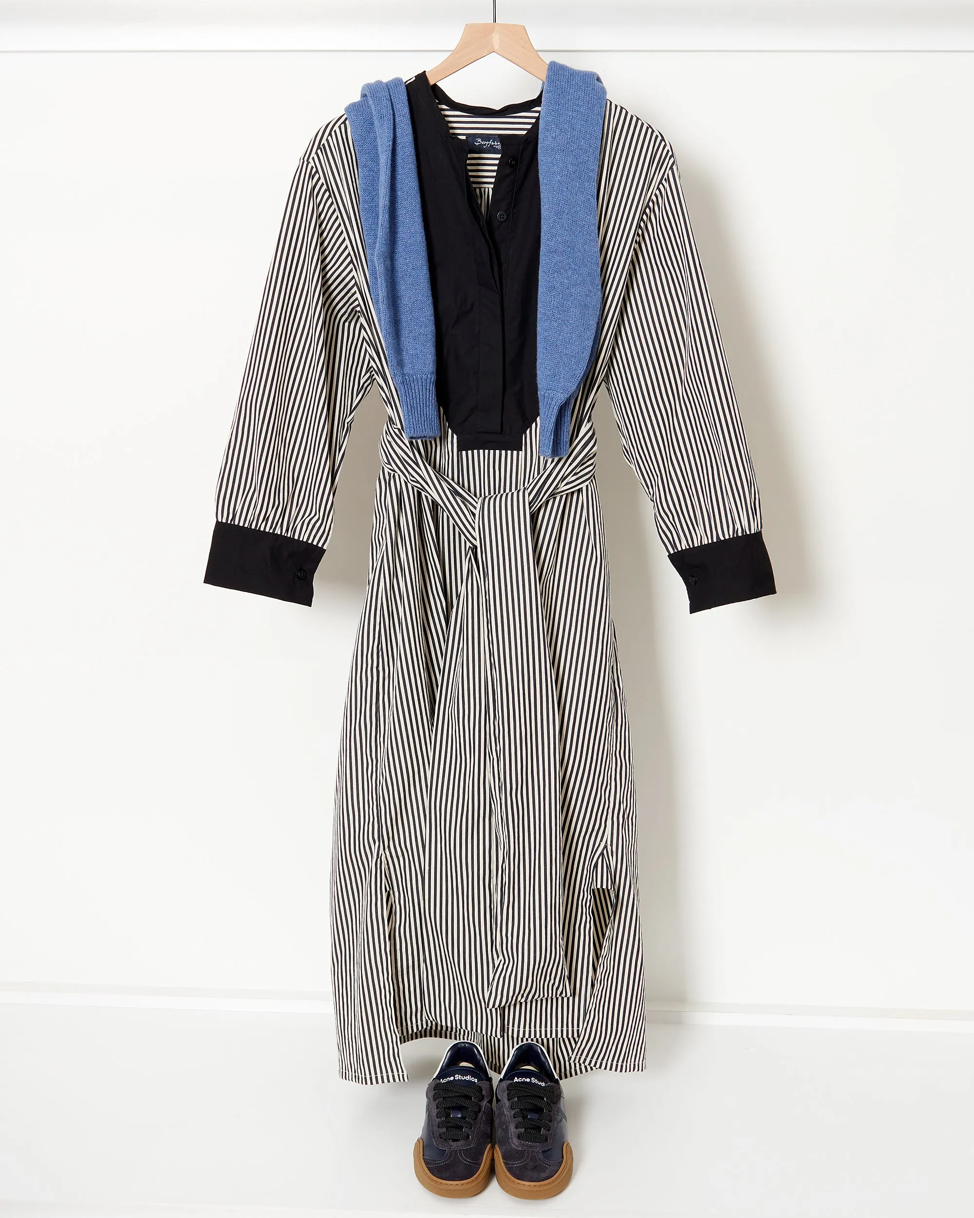 Mia Dress Black Stripe
