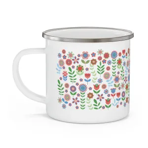 Midsummer Flower Enamel Camping Mug