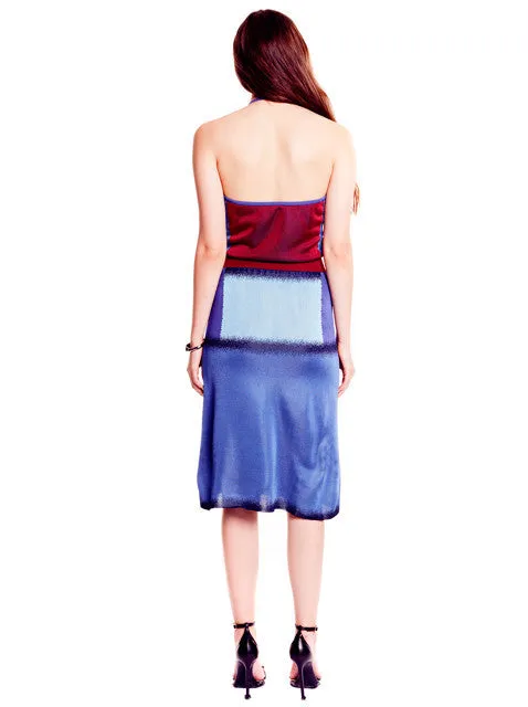 Mimi - Jacquard Knit Halter Dress
