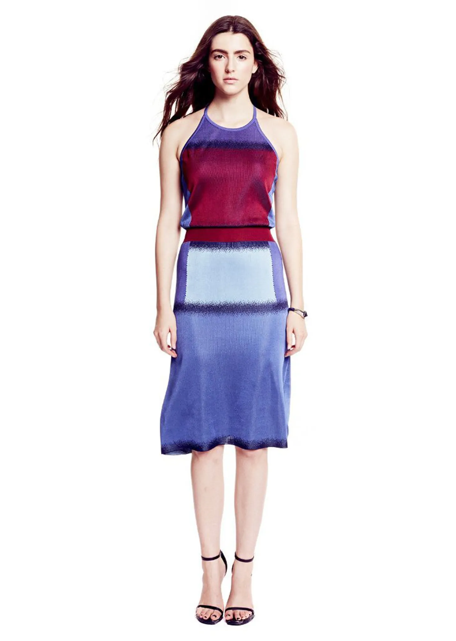 Mimi - Jacquard Knit Halter Dress