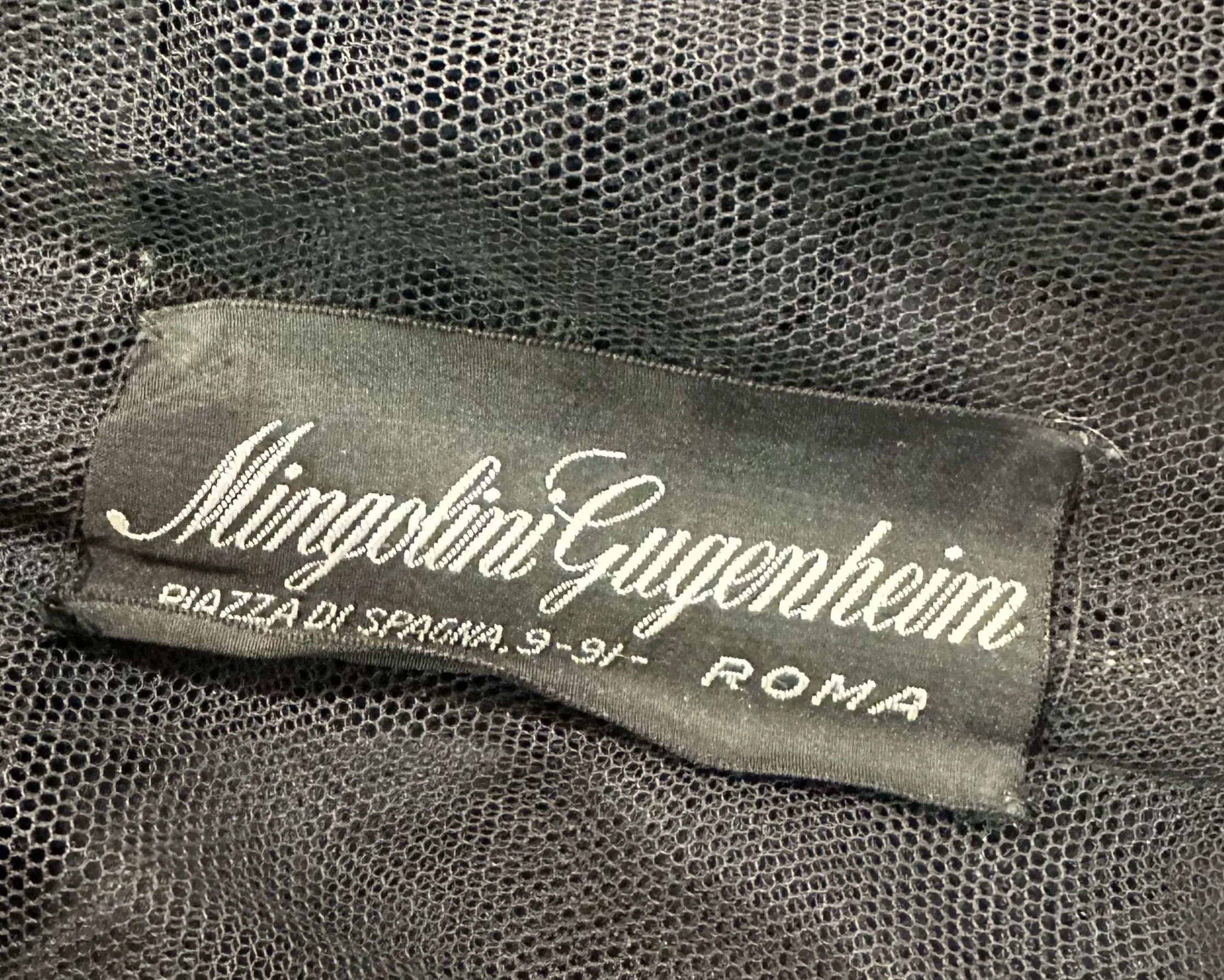 Mingolini Guggenheim 50s Black Faille Cocktail Dress