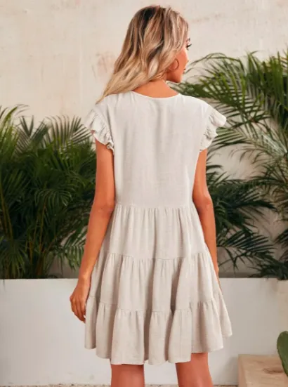 Mini cap sleeves dress