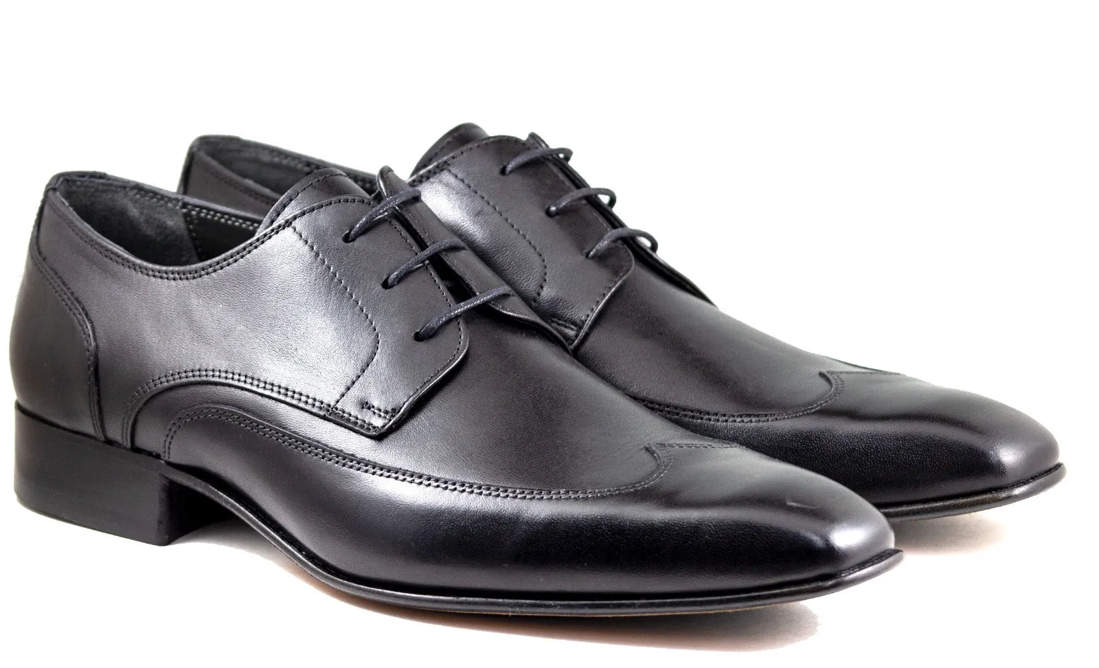 Mirage Men's Black Dress  Wingtip Lace Up Shoes 5798
