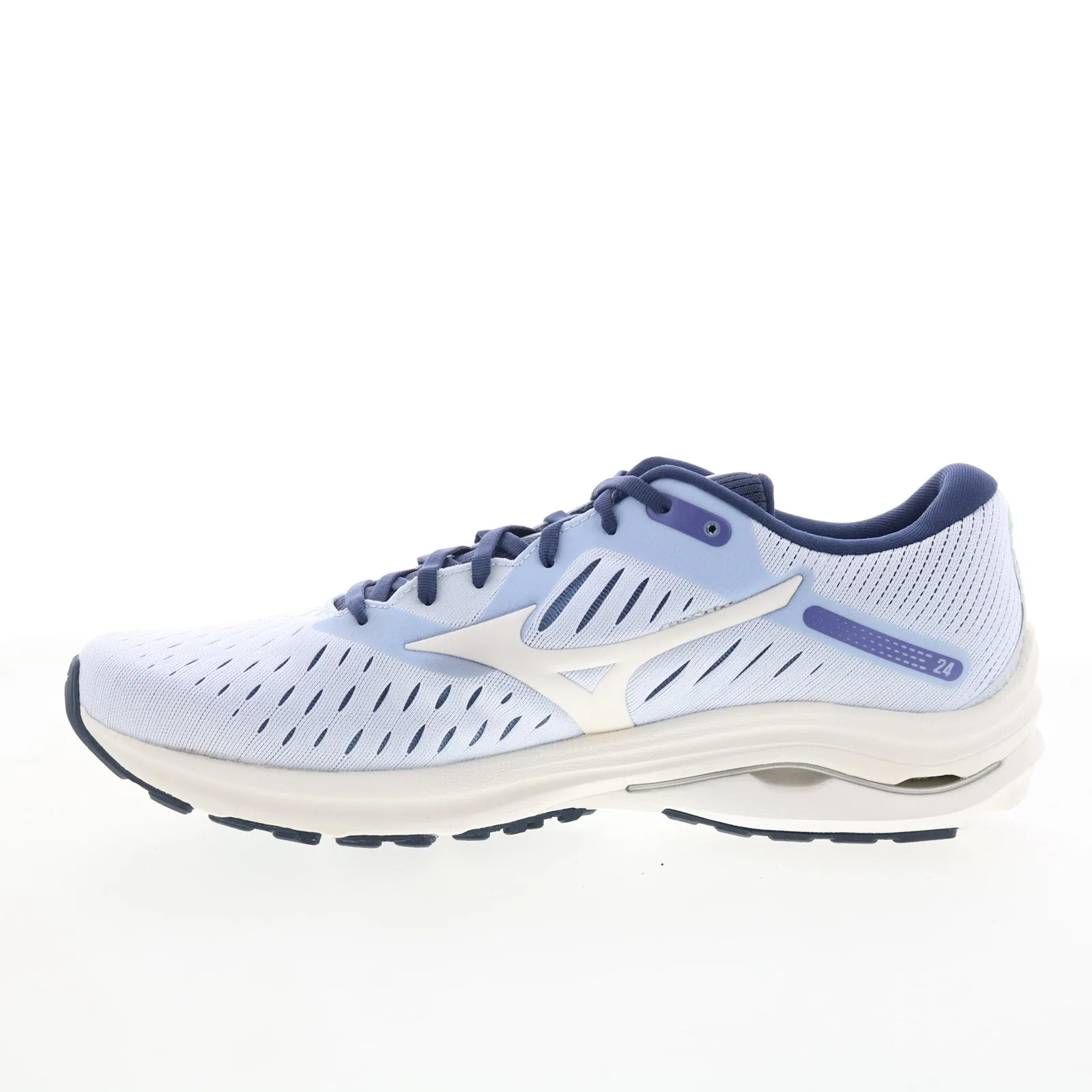 Mizuno Wave Rider 24 J1GD200314 Womens Blue Canvas Athletic Running Shoes