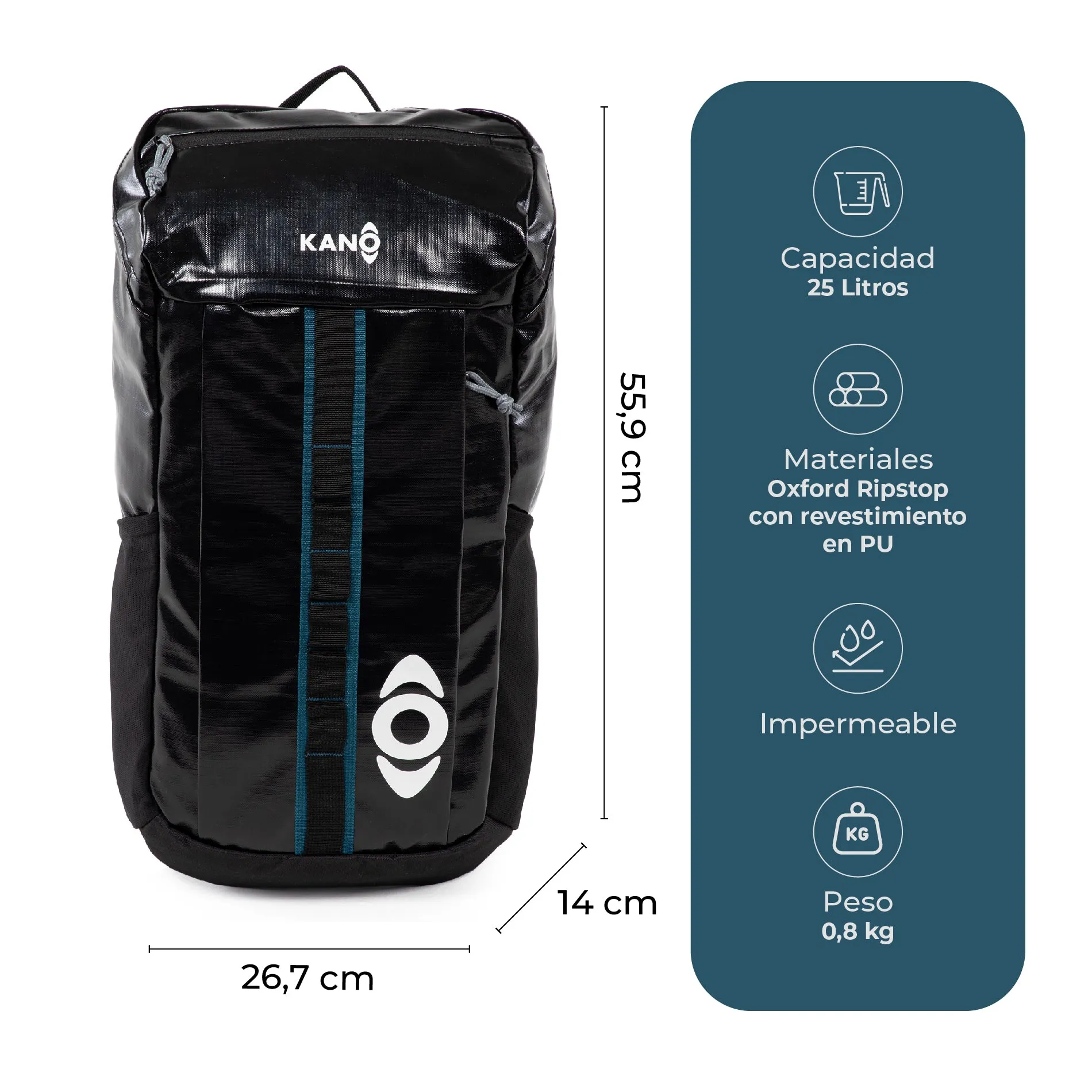 Mochila Outdoor 25L Andes Black