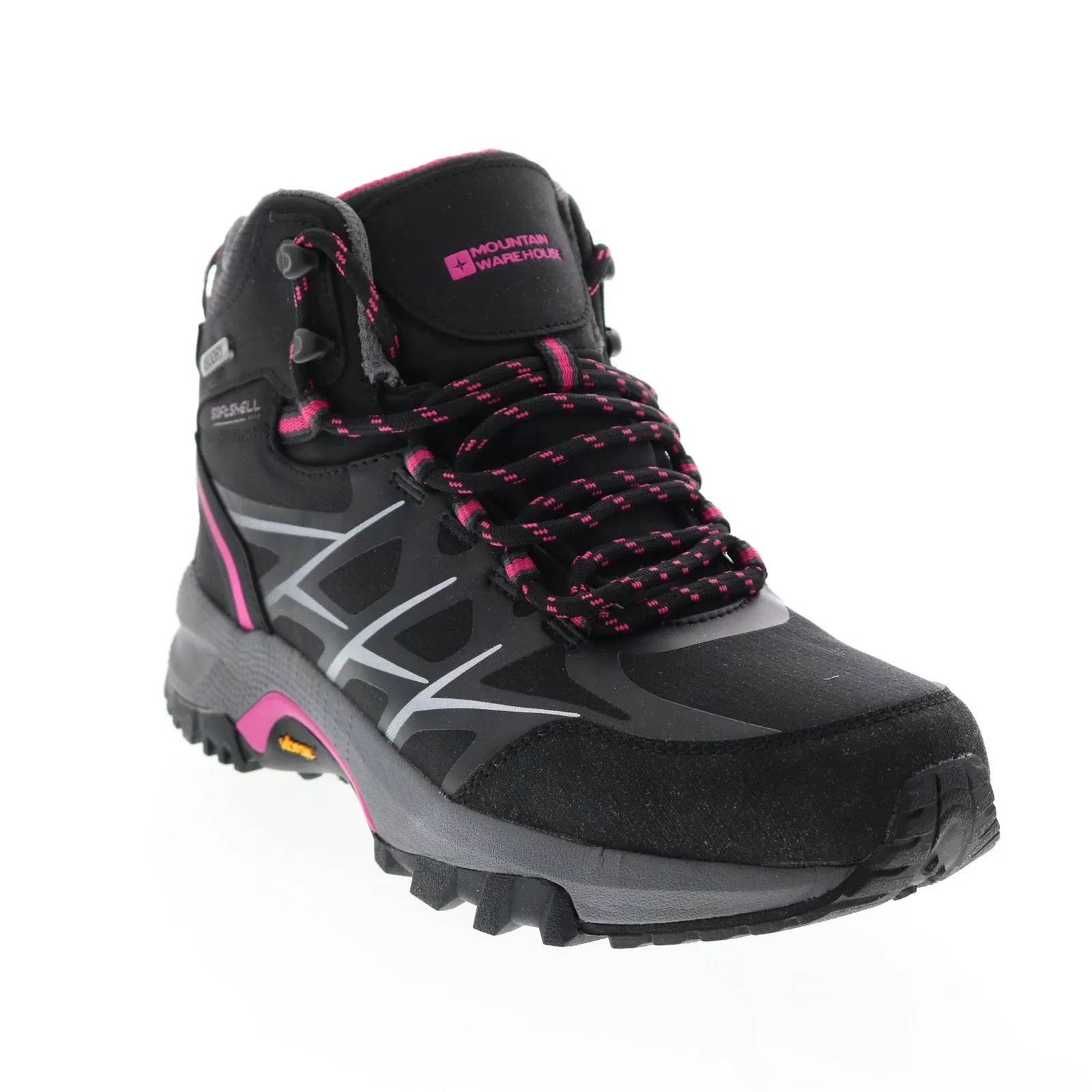Mountain Warehouse Byzantine 34641 Womens Black Canvas Lace Up Hiking Boots