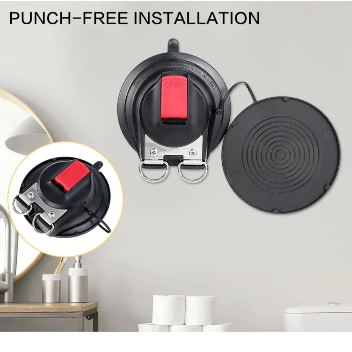 Mrm Outdoor Accessories Heavy Duty Car Strap Suction Cup Hooks Strong Suction Cups for Car Awning Boat Camping Trap - TOK