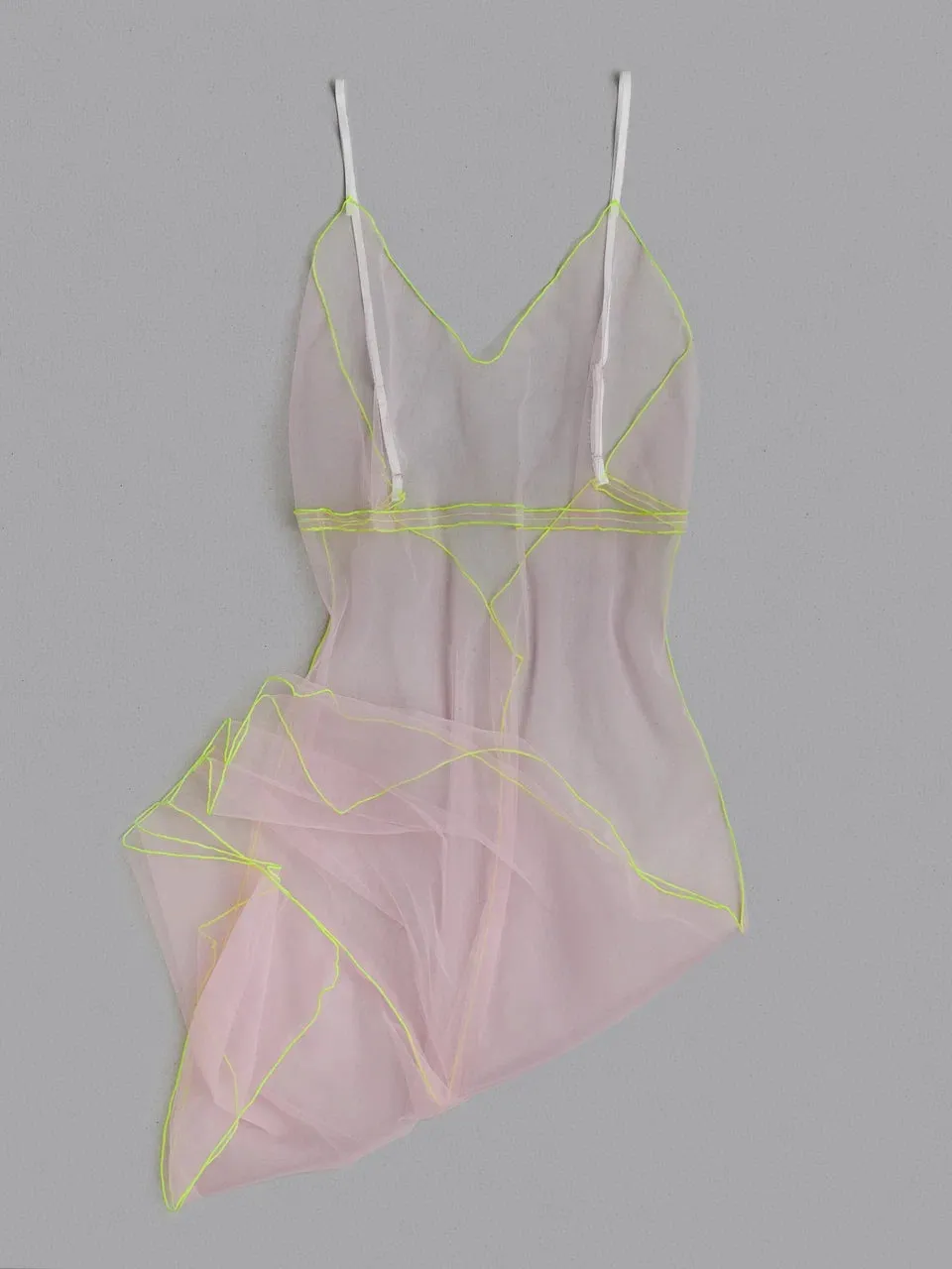 NEON PINK SLIP DRESS