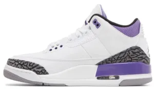 Nike Men's Air Jordan 3 Retro Basketball Shoes, White/Black-dark Iris-cement G, 10.5