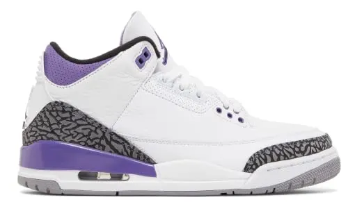 Nike Men's Air Jordan 3 Retro Basketball Shoes, White/Black-dark Iris-cement G, 10.5