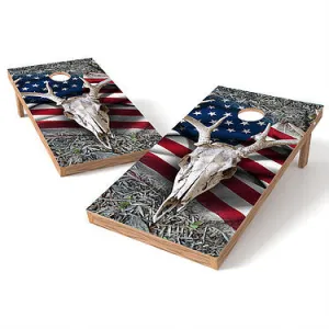 Official Size 2x4 Deer Skull Cornhole Game